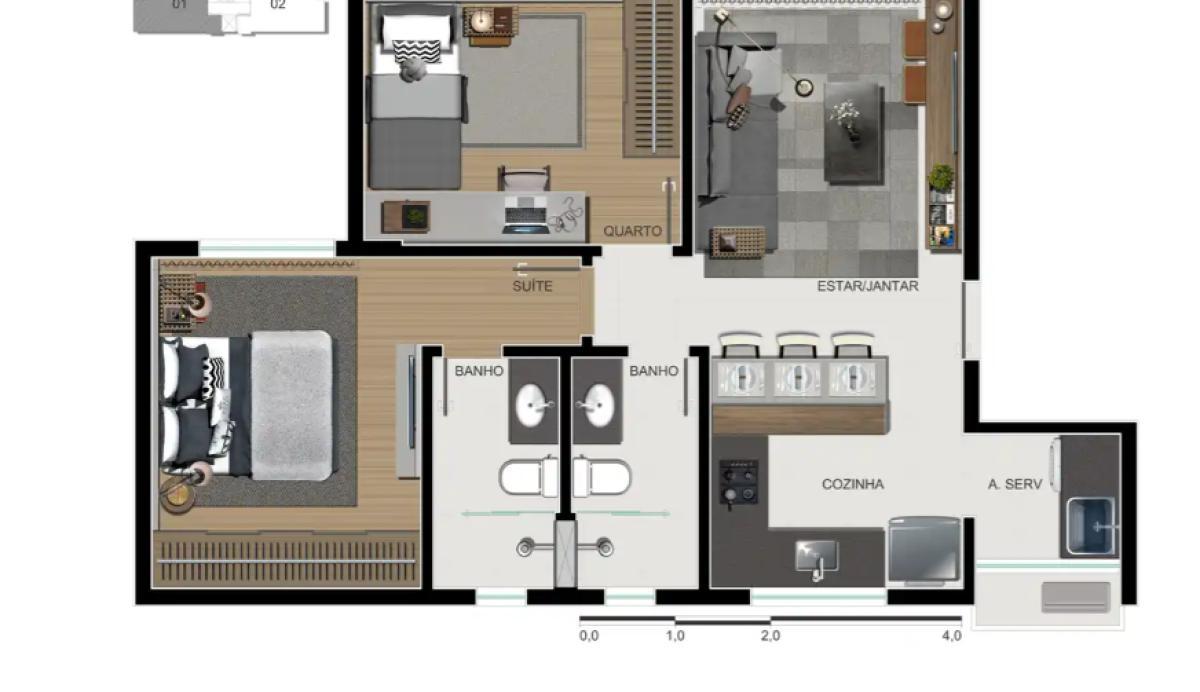 Apartamento, Prado, 2 Quartos, 1 Vaga, 1 Suíte