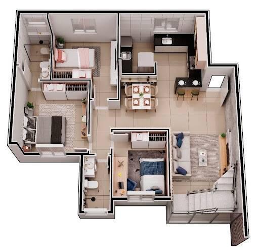 Apartamento, Belvedere, 3 Quartos, 2 Vagas, 1 Suíte