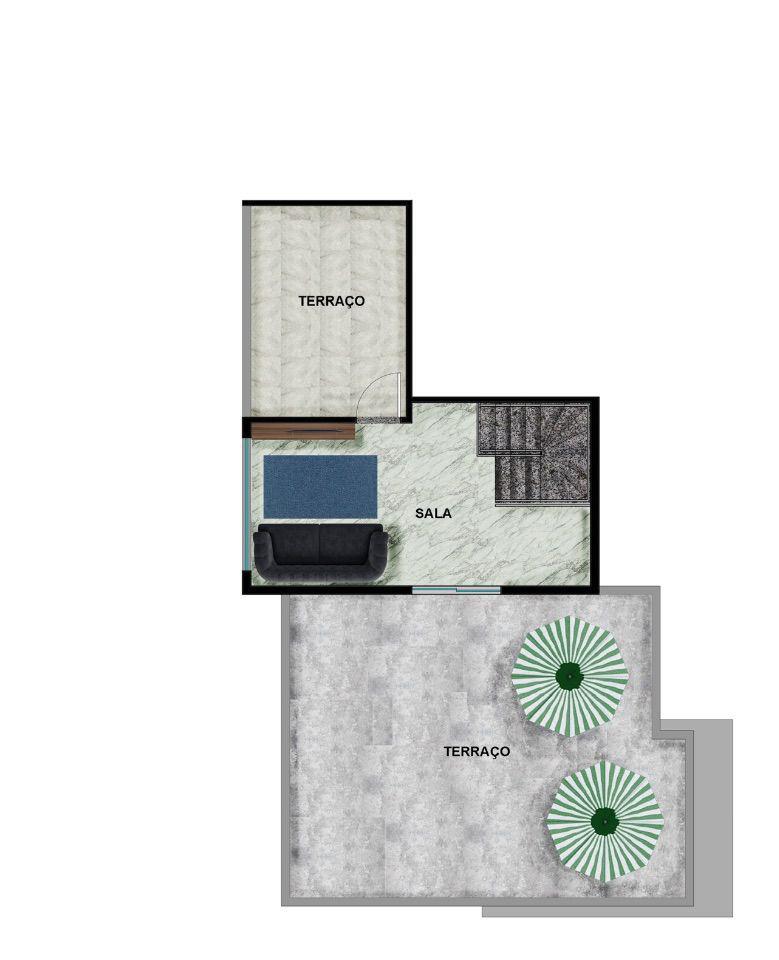 Cobertura, Santa Teresa, 3 Quartos, 3 Vagas, 1 Suíte