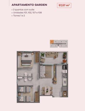 Apartamento, Estoril, 2 Quartos, 1 Vaga, 1 Suíte