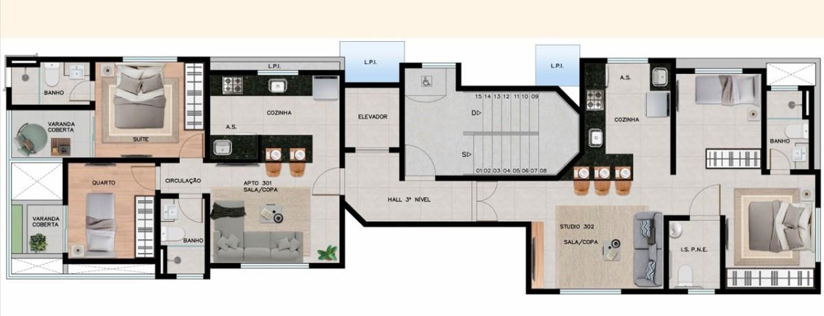 Apartamento, Santo Antônio, 2 Quartos, 1 Vaga, 1 Suíte