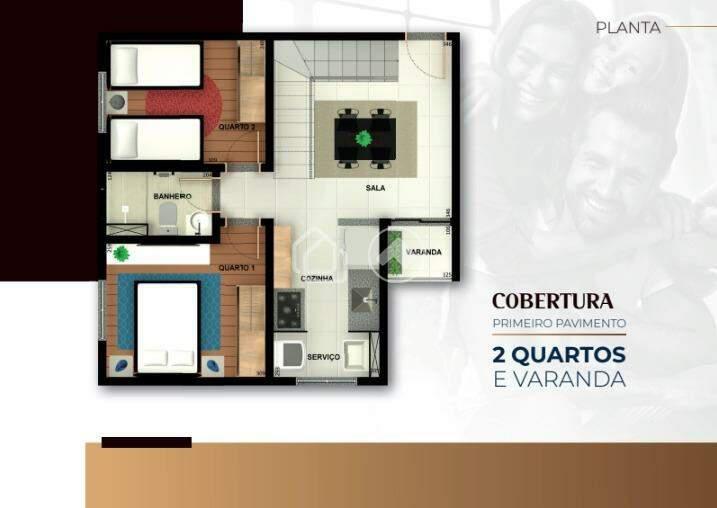 Apartamento, Diamante, 2 Quartos, 1 Vaga