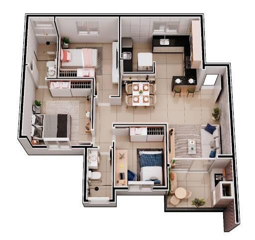 Apartamento, Belvedere, 3 Quartos, 2 Vagas, 1 Suíte