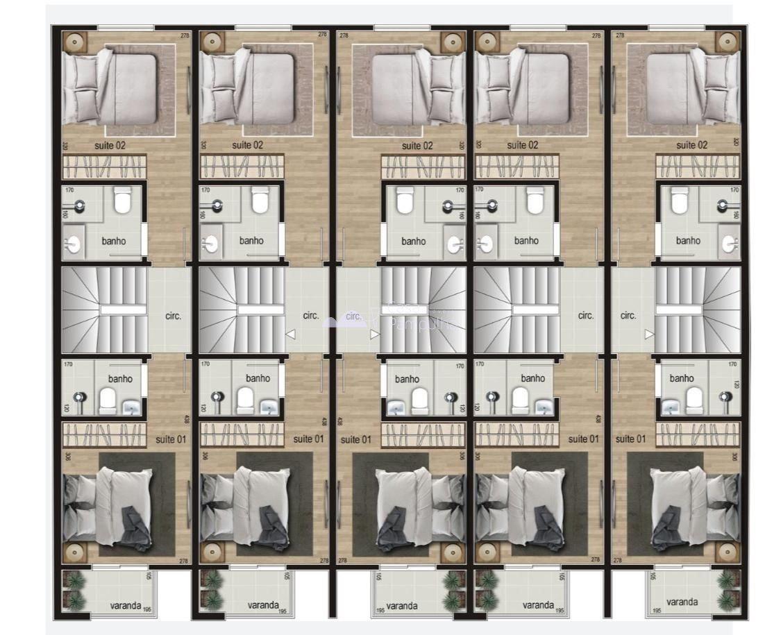Casa, Santa Mônica, 2 Quartos, 2 Vagas, 2 Suítes