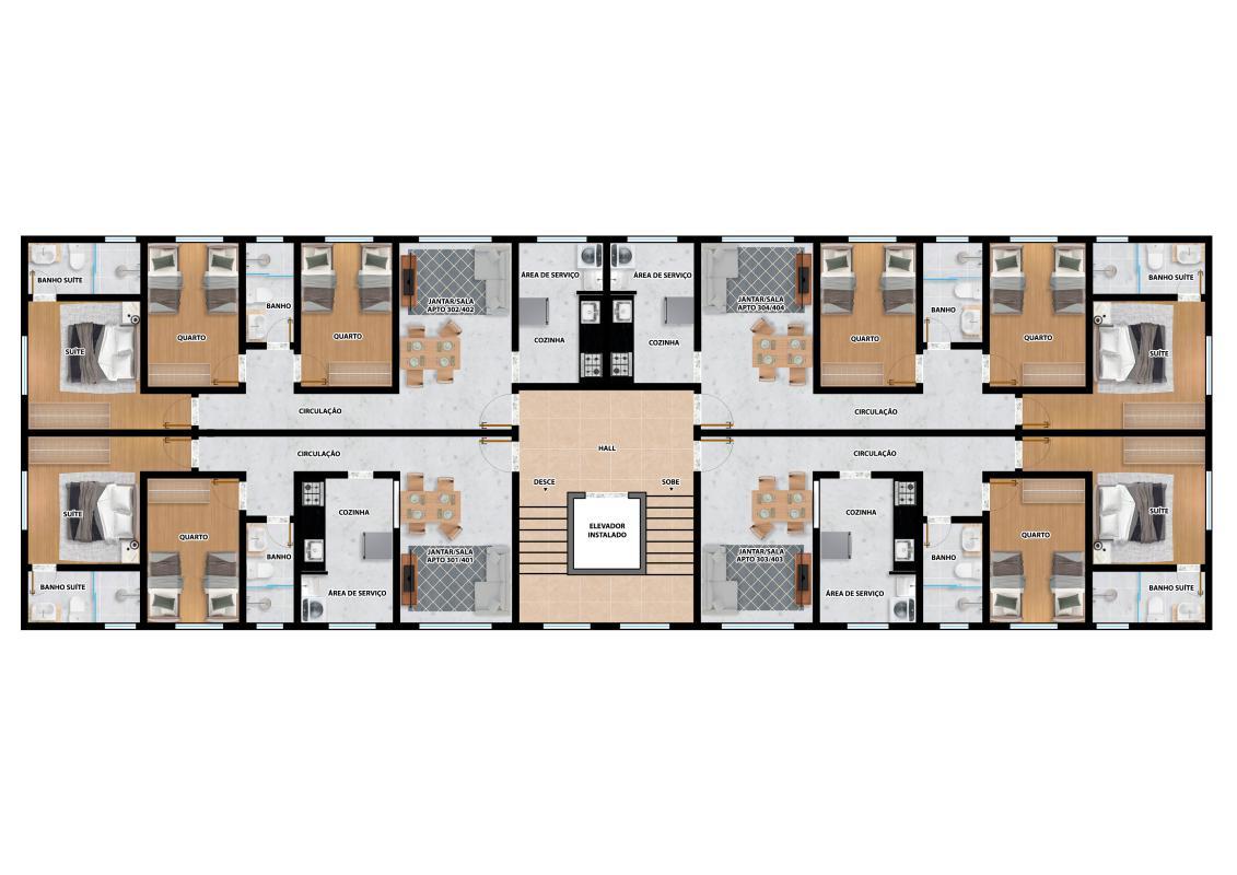 Apartamento, Darcy Vargas, 3 Quartos, 1 Vaga, 1 Suíte