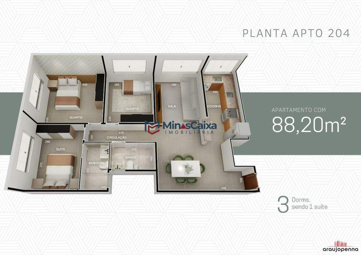 Apartamento, Vila dos Técnicos, 2 Quartos, 1 Vaga, 1 Suíte