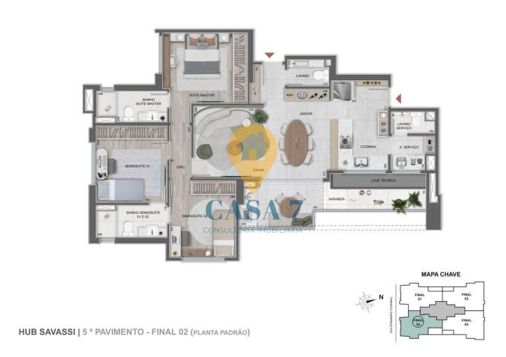 Apartamento, Savassi, 3 Quartos, 0 Vaga, 3 Suítes