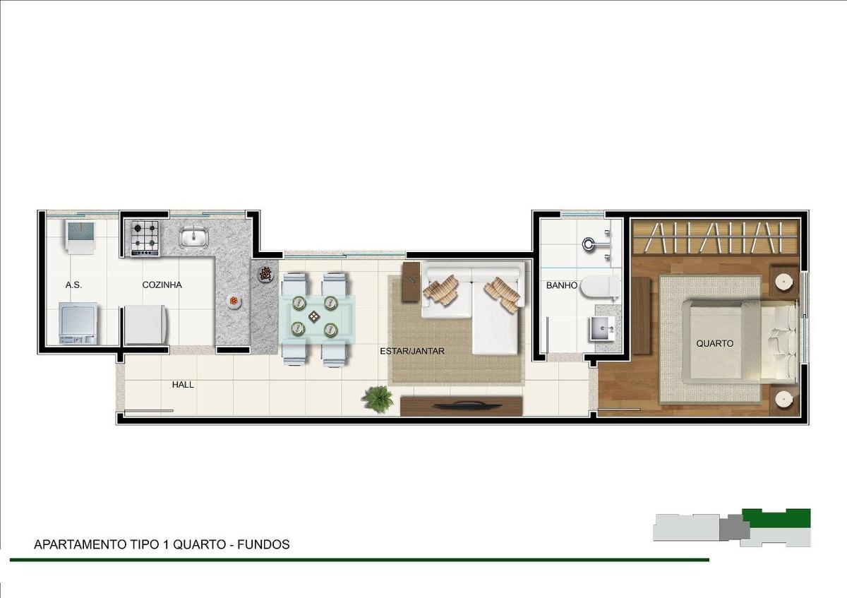 Apartamento, Sagrada Família, 1 Quarto, 1 Vaga