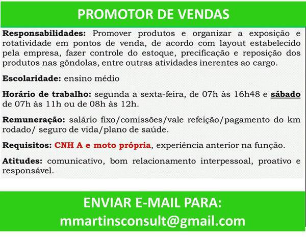 Promotor de Vendas