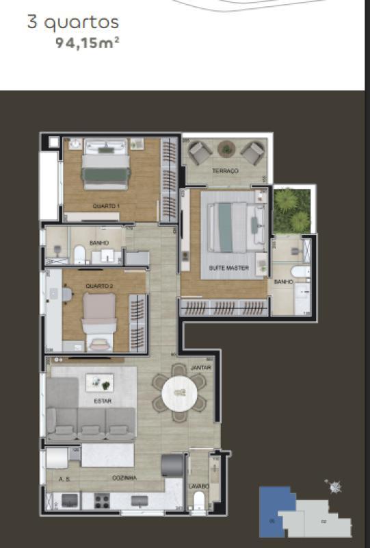 Apartamento, Carmo, 3 Quartos, 2 Vagas, 1 Suíte