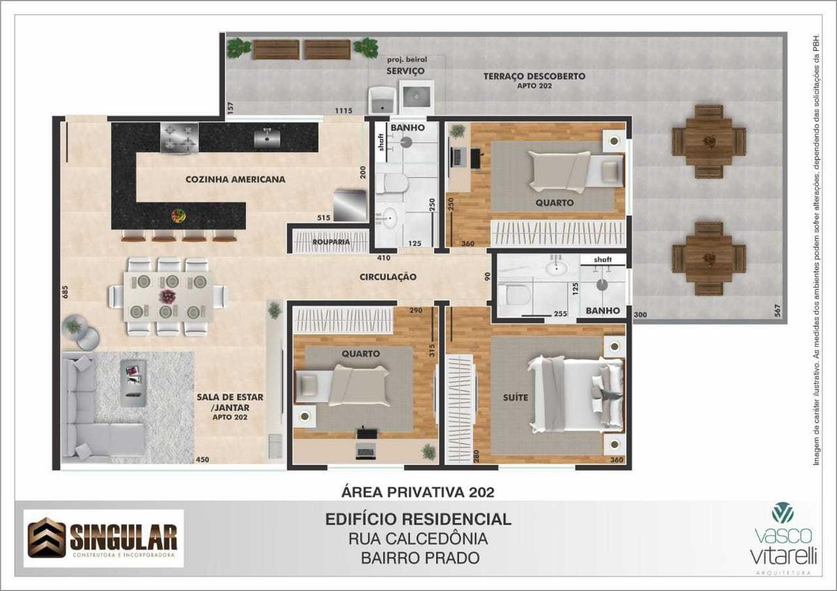 Apartamento, Prado, 3 Quartos, 2 Vagas, 1 Suíte