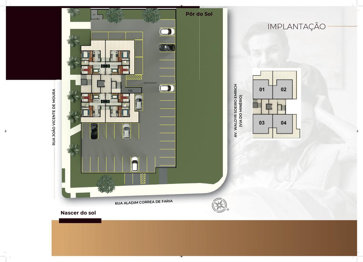 Apartamento, Diamante, 2 Quartos, 2 Vagas, 1 Suíte