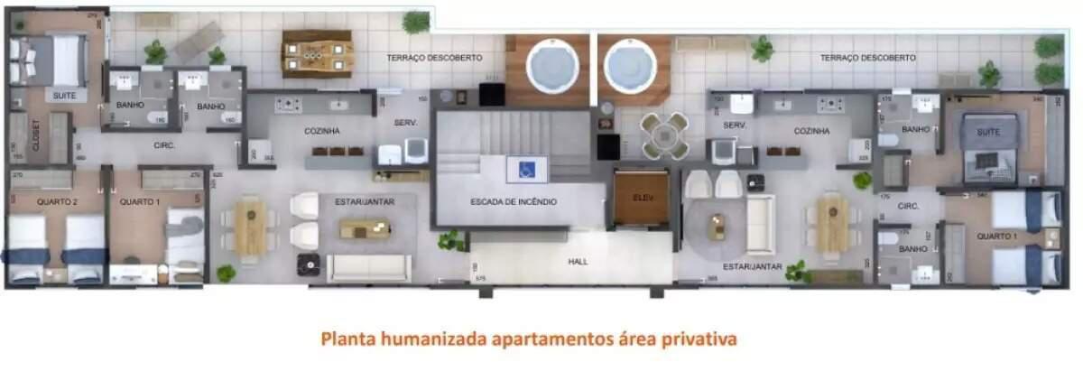 Apartamento, Jardim América, 2 Quartos, 3 Vagas, 1 Suíte