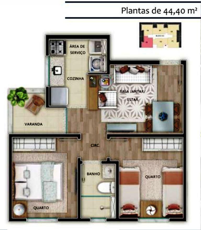 Apartamento, Venda Nova, 2 Quartos, 1 Vaga