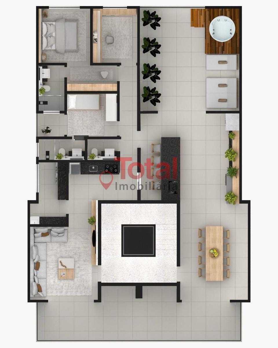 Apartamento, Veneza, 3 Quartos, 1 Vaga, 1 Suíte