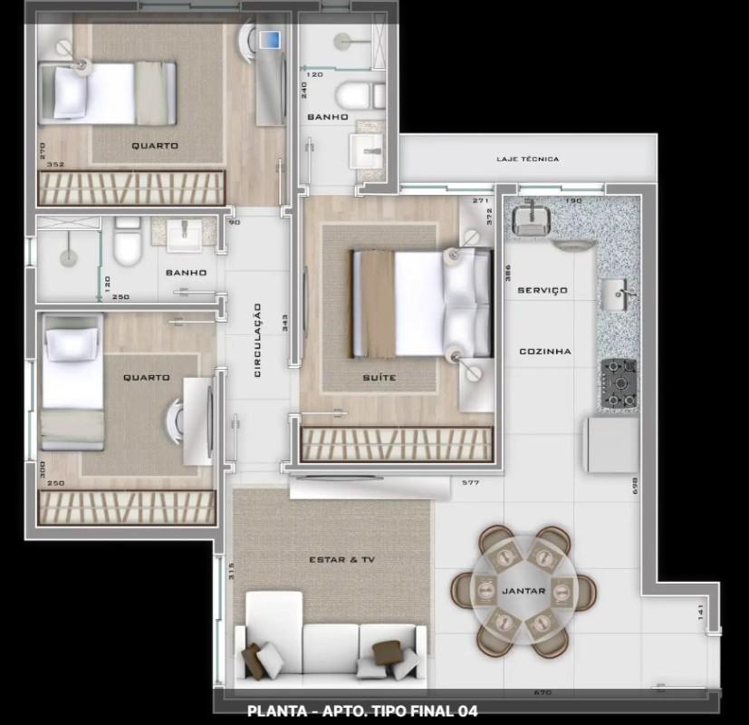 Apartamento, Cidade Nova, 3 Quartos, 2 Vagas, 1 Suíte