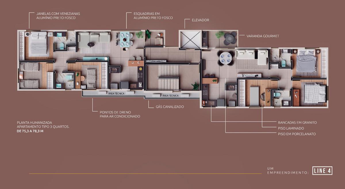 Apartamento, Sagrada Família, 3 Quartos, 1 Vaga, 1 Suíte