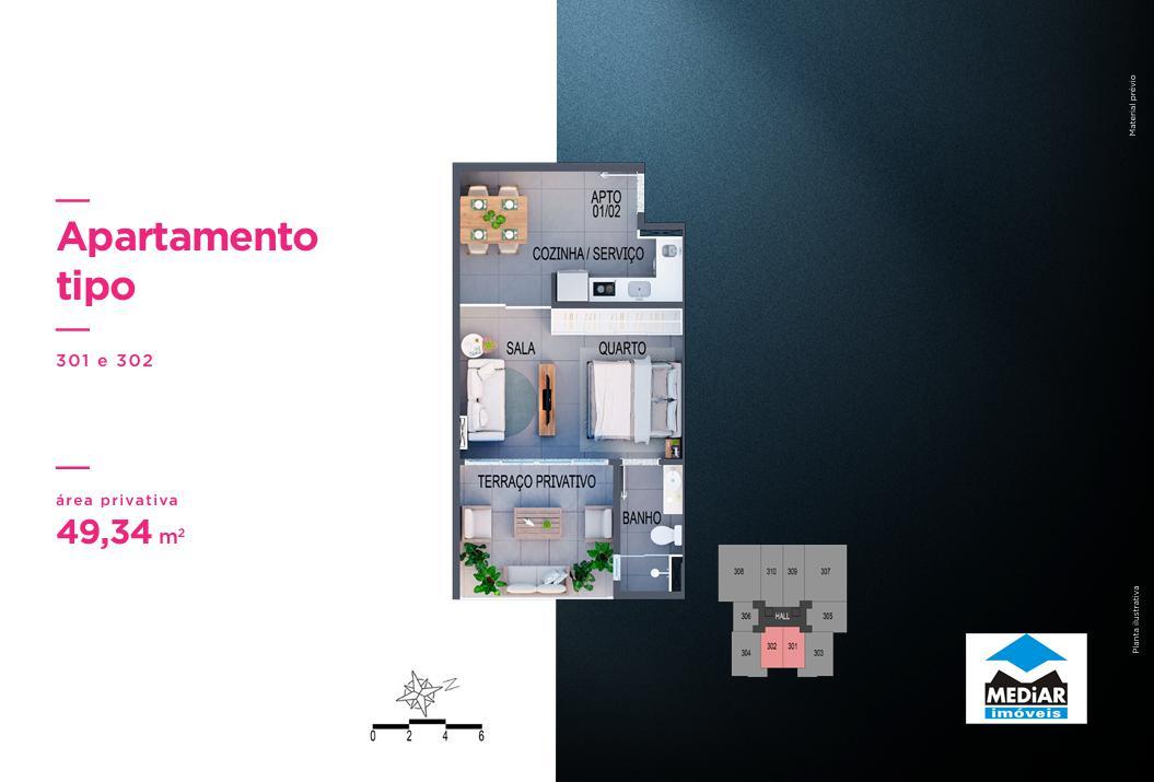 Apartamento, Santa Efigênia, 1 Quarto, 0 Vaga, 1 Suíte
