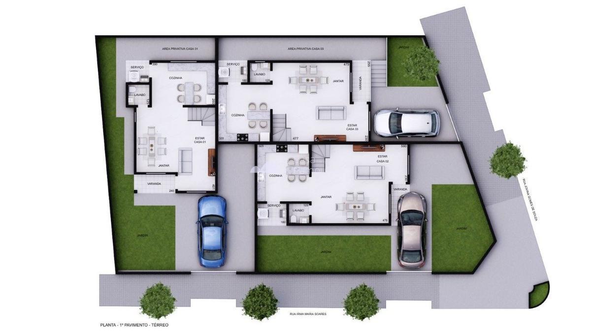 Casa, Letícia, 3 Quartos, 1 Vaga, 1 Suíte