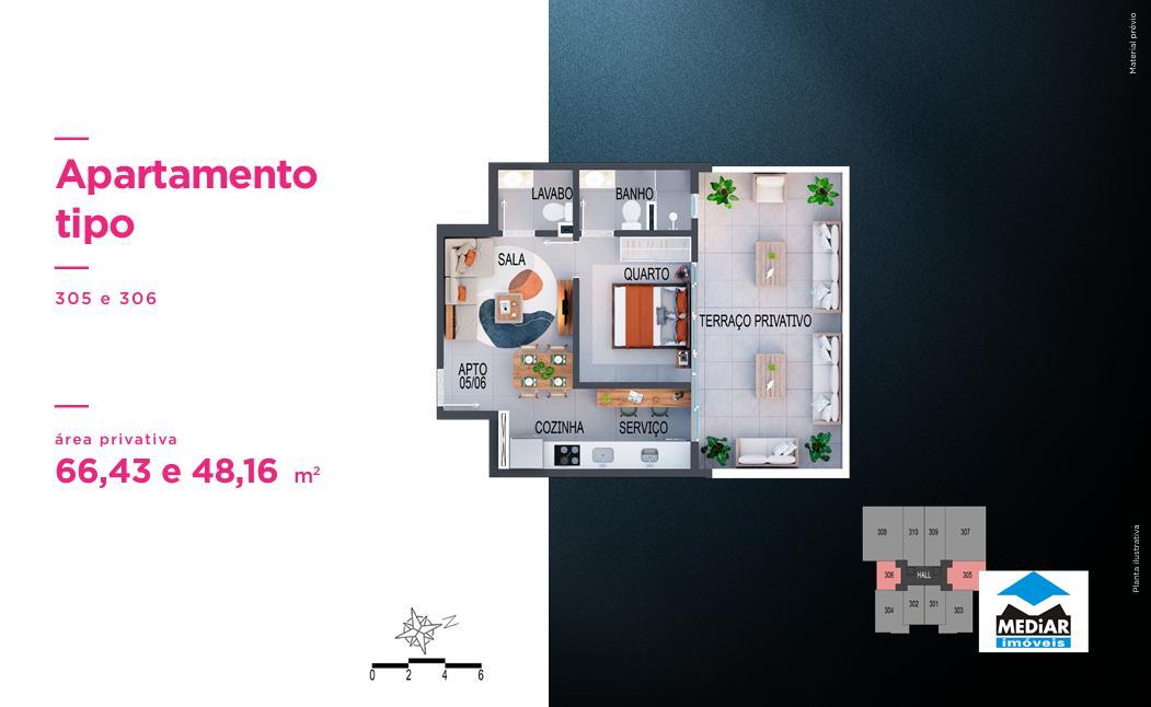 Apartamento, Santa Efigênia, 1 Quarto, 0 Vaga, 1 Suíte