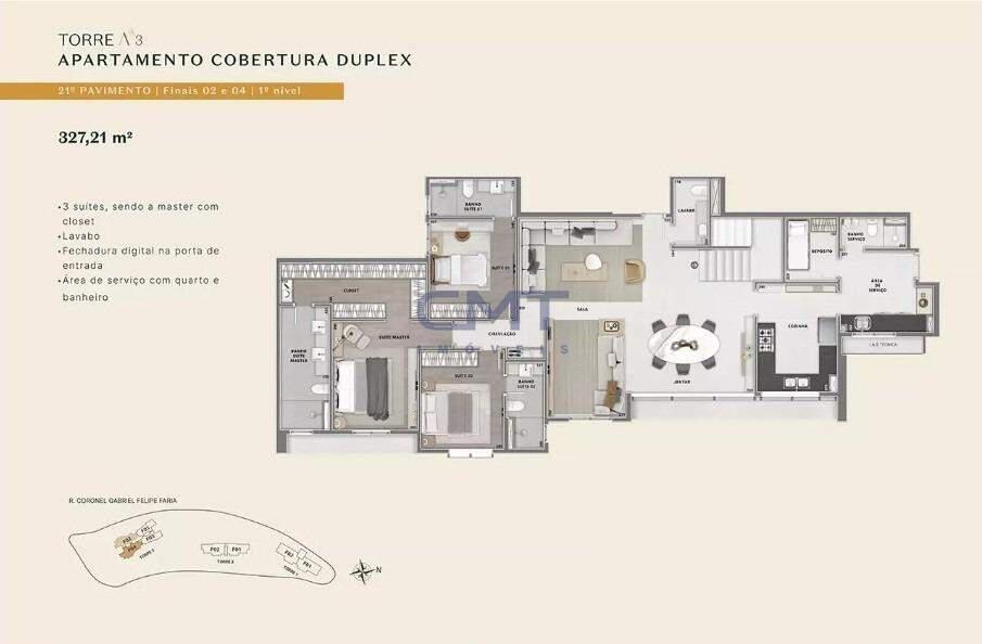 Cobertura, Jardinaves, 4 Quartos, 4 Vagas, 4 Suítes