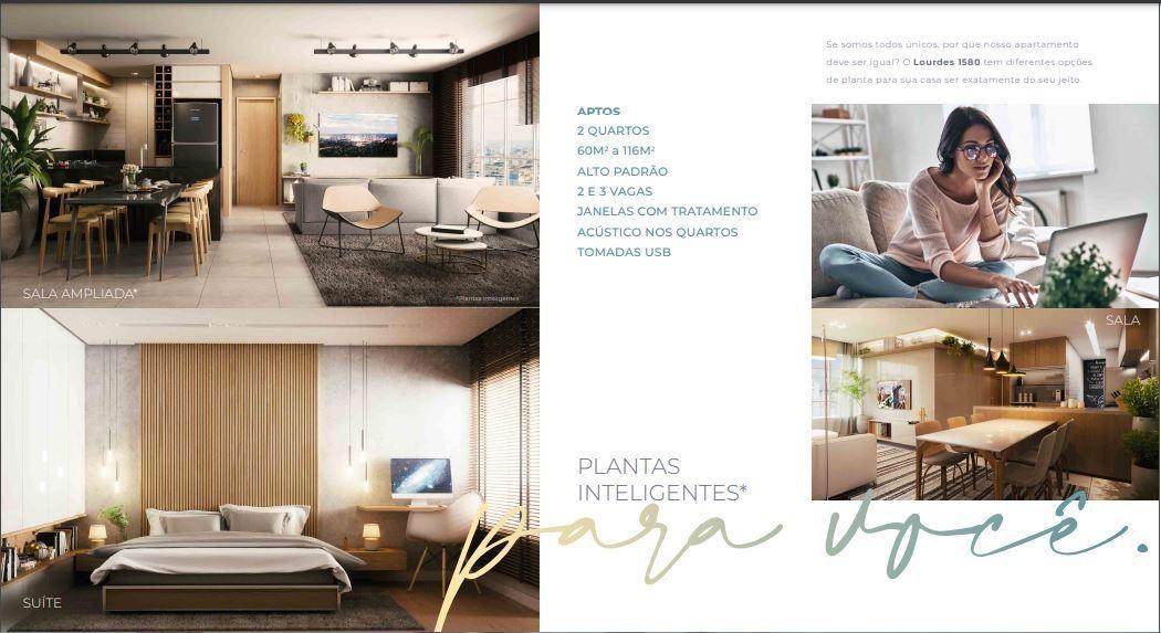 Apartamento, Lourdes, 2 Quartos, 2 Vagas, 1 Suíte