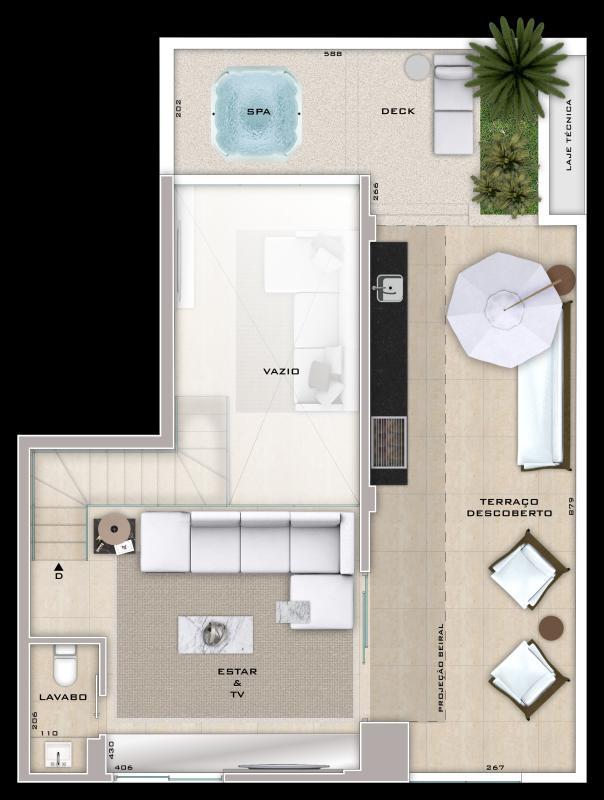 Cobertura, Santo Antônio, 2 Quartos, 2 Vagas, 1 Suíte