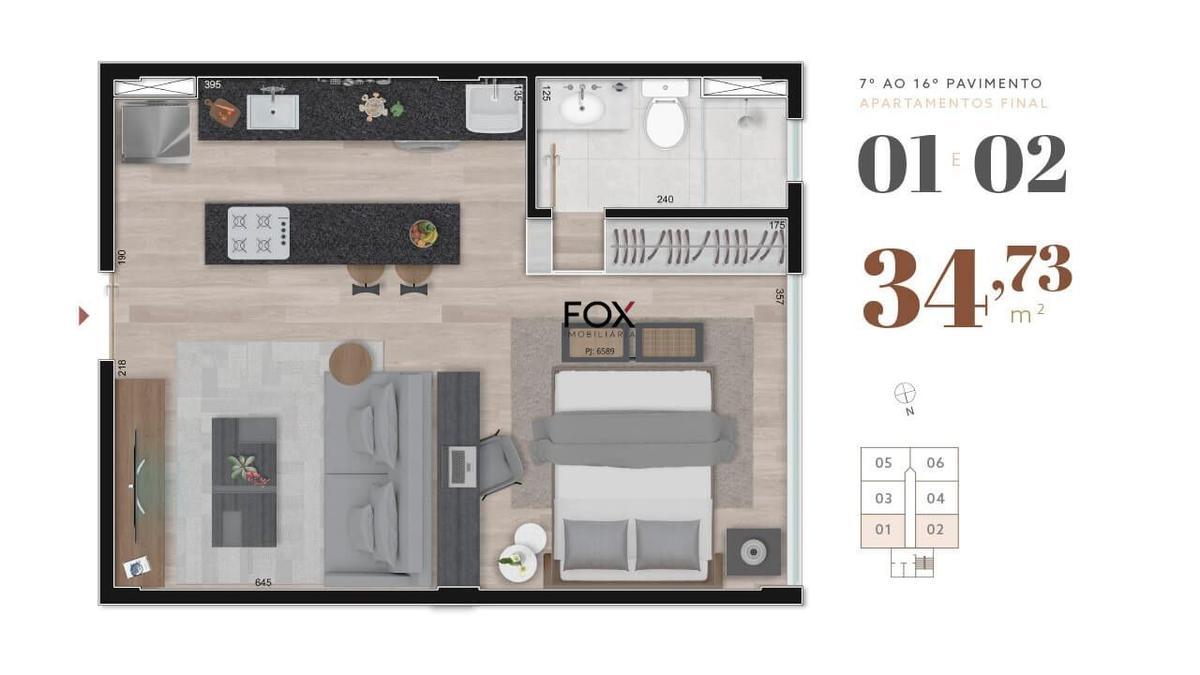 Apartamento, Boa Viagem, 1 Quarto, 0 Vaga