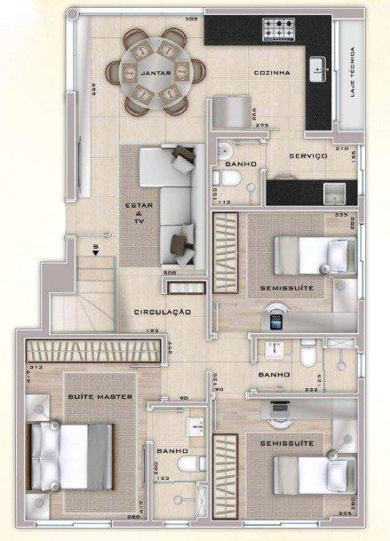 Cobertura, Santo Antônio, 3 Quartos, 2 Vagas, 1 Suíte