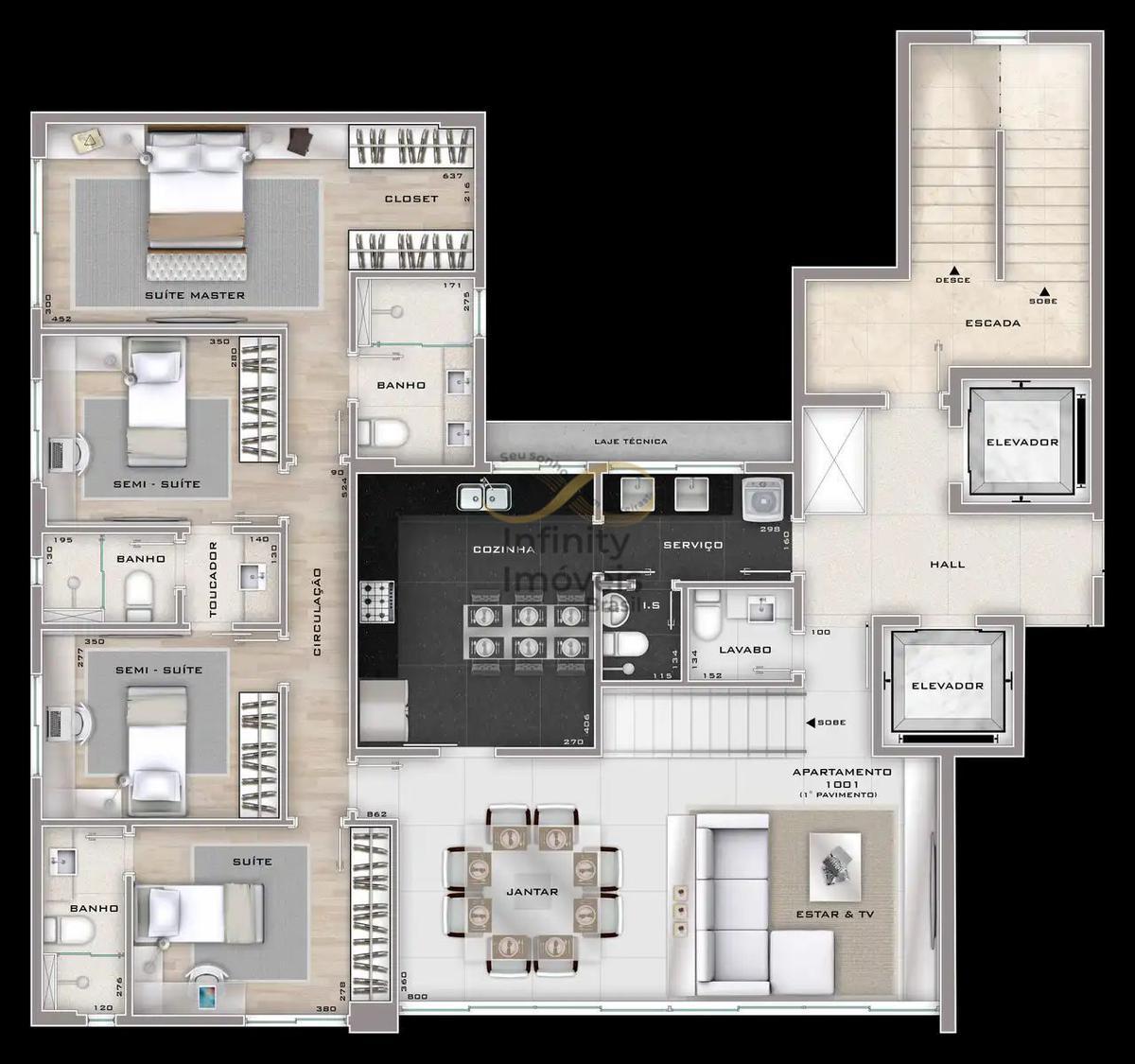 Apartamento, Cidade Nova, 4 Quartos