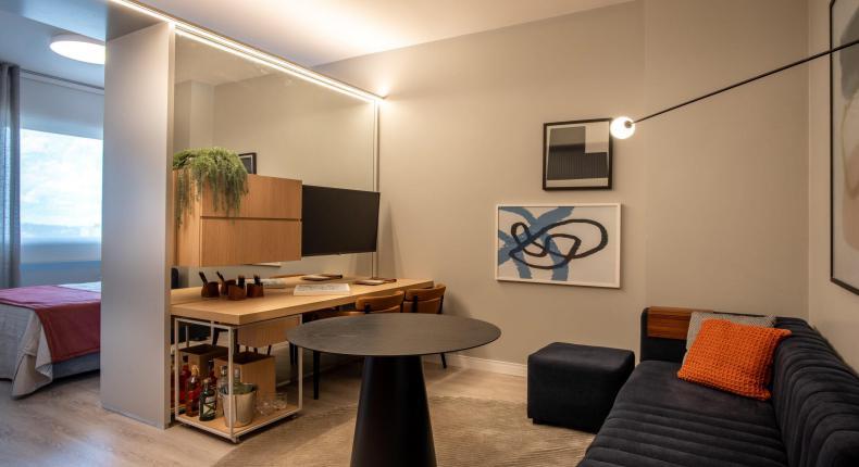 Apart Hotel, Beatriz, 1 Quarto, 1 Vaga, 1 Suíte