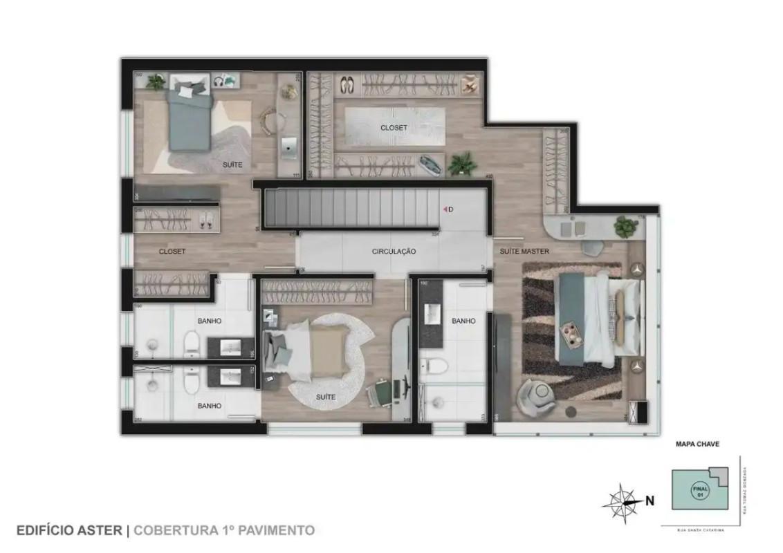 Apartamento, Lourdes, 3 Quartos, 2 Vagas, 2 Suítes