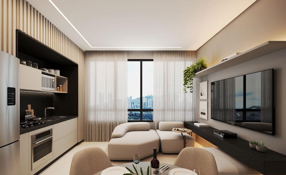 Apartamento, Centro, 2 Quartos, 0 Vaga