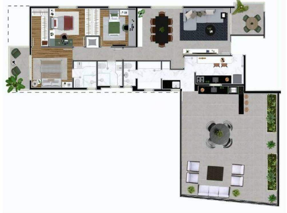 Área Privativa, Calafate, 3 Quartos, 3 Vagas, 1 Suíte