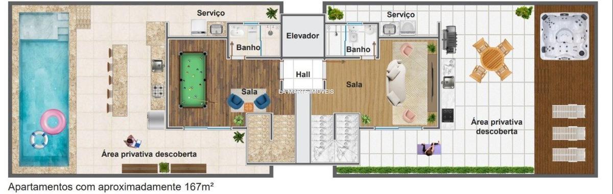 Apartamento, Diamante, 3 Quartos, 2 Vagas, 1 Suíte