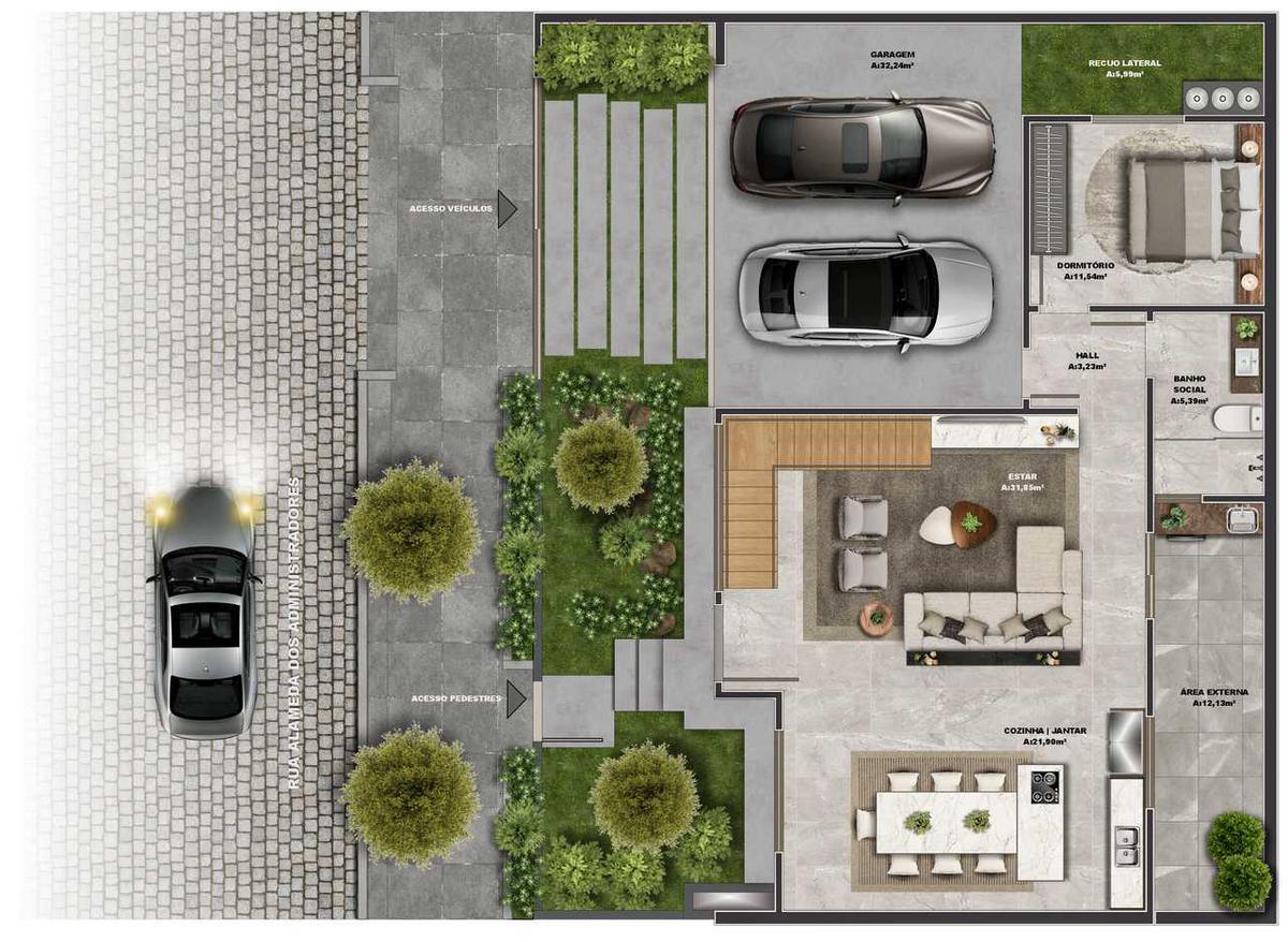 Casa, Cabral, 4 Quartos, 2 Vagas, 2 Suítes