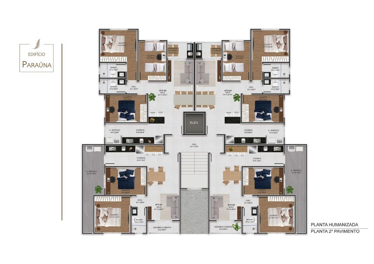 Apartamento, Palmeiras, 2 Quartos, 1 Vaga