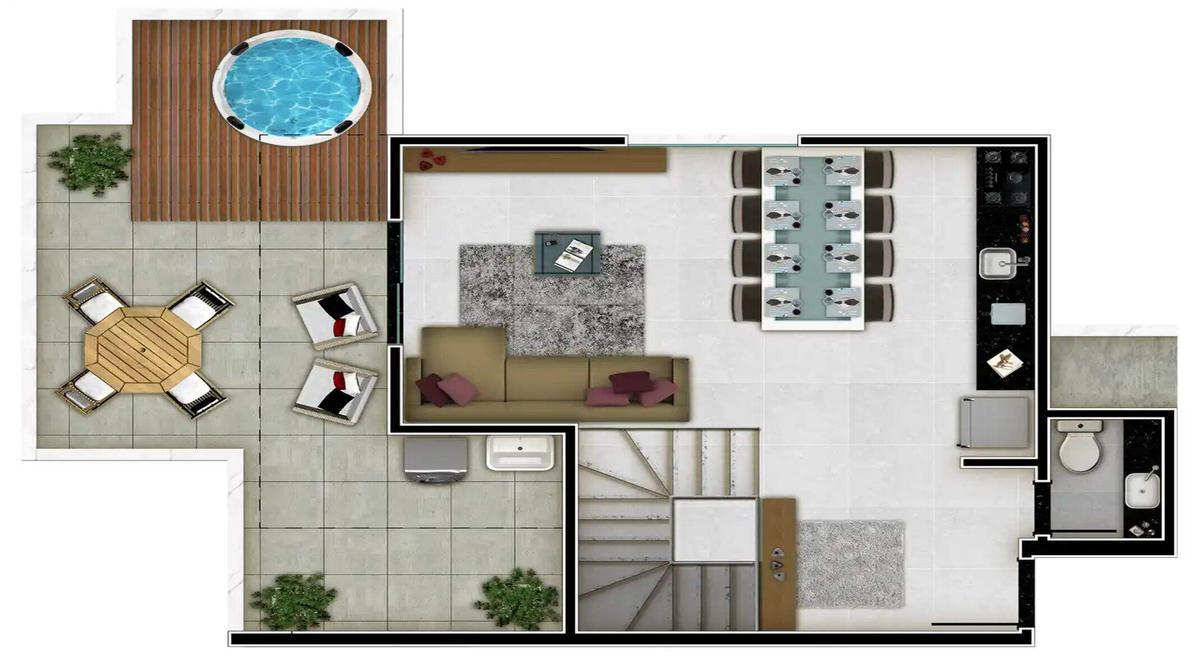 Cobertura, Alto Caiçaras, 3 Quartos, 2 Vagas, 1 Suíte