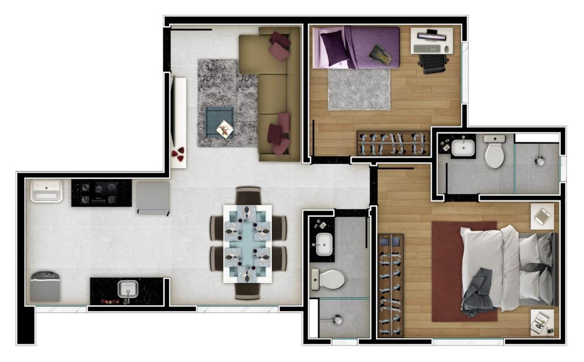 Apartamento, Alto Caiçaras, 2 Quartos, 1 Vaga, 1 Suíte
