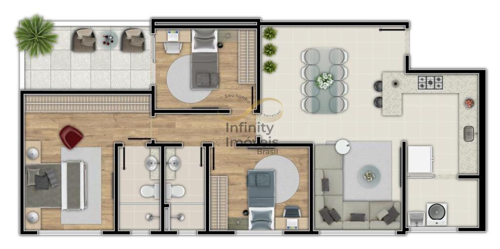 Apartamento, Nova Suíssa, 3 Quartos