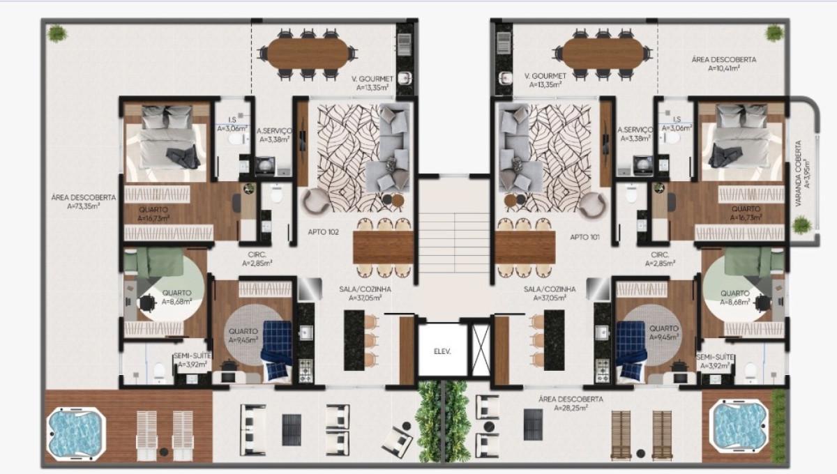 Apartamento, Jardim Riacho das Pedras, 3 Quartos, 2 Vagas, 1 Suíte