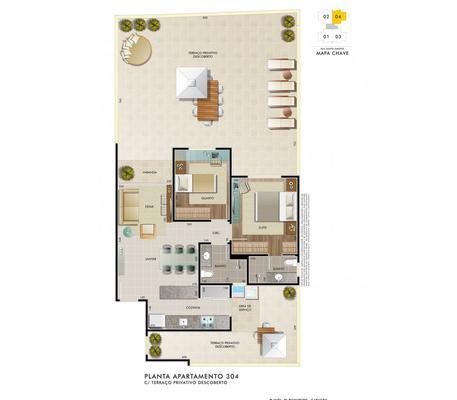 Apartamento, Manacás, 2 Quartos, 2 Vagas, 1 Suíte