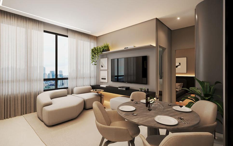 Apartamento, Centro, 1 Quarto, 1 Vaga, 1 Suíte