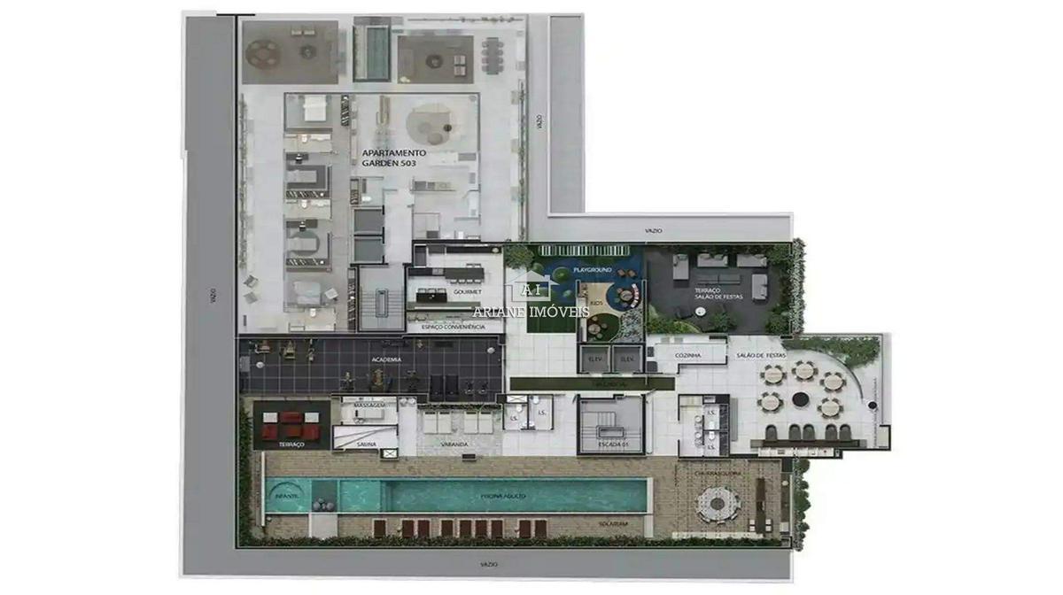 Apartamento, Funcionários, 4 Quartos, 3 Vagas, 2 Suítes