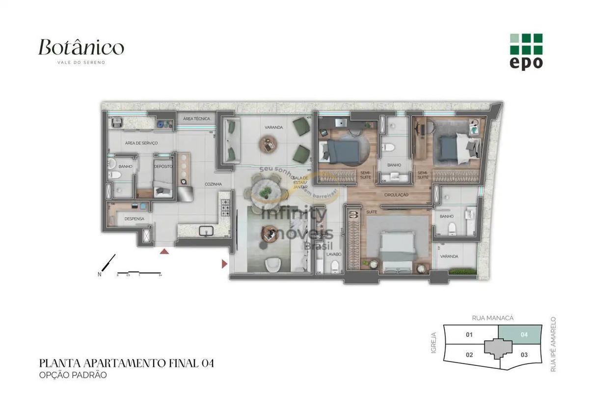 Apartamento, Vale do Sereno, 4 Quartos