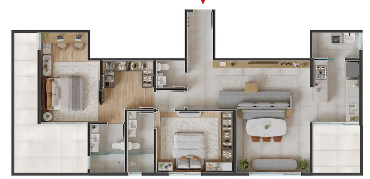Apartamento, Santa Lúcia, 2 Quartos, 2 Vagas, 1 Suíte