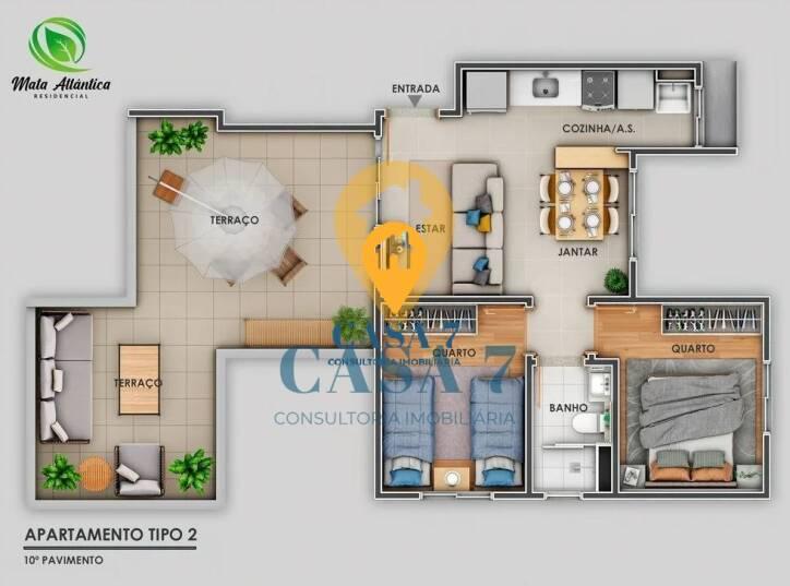 Apartamento, Carlos Prates, 2 Quartos, 1 Vaga