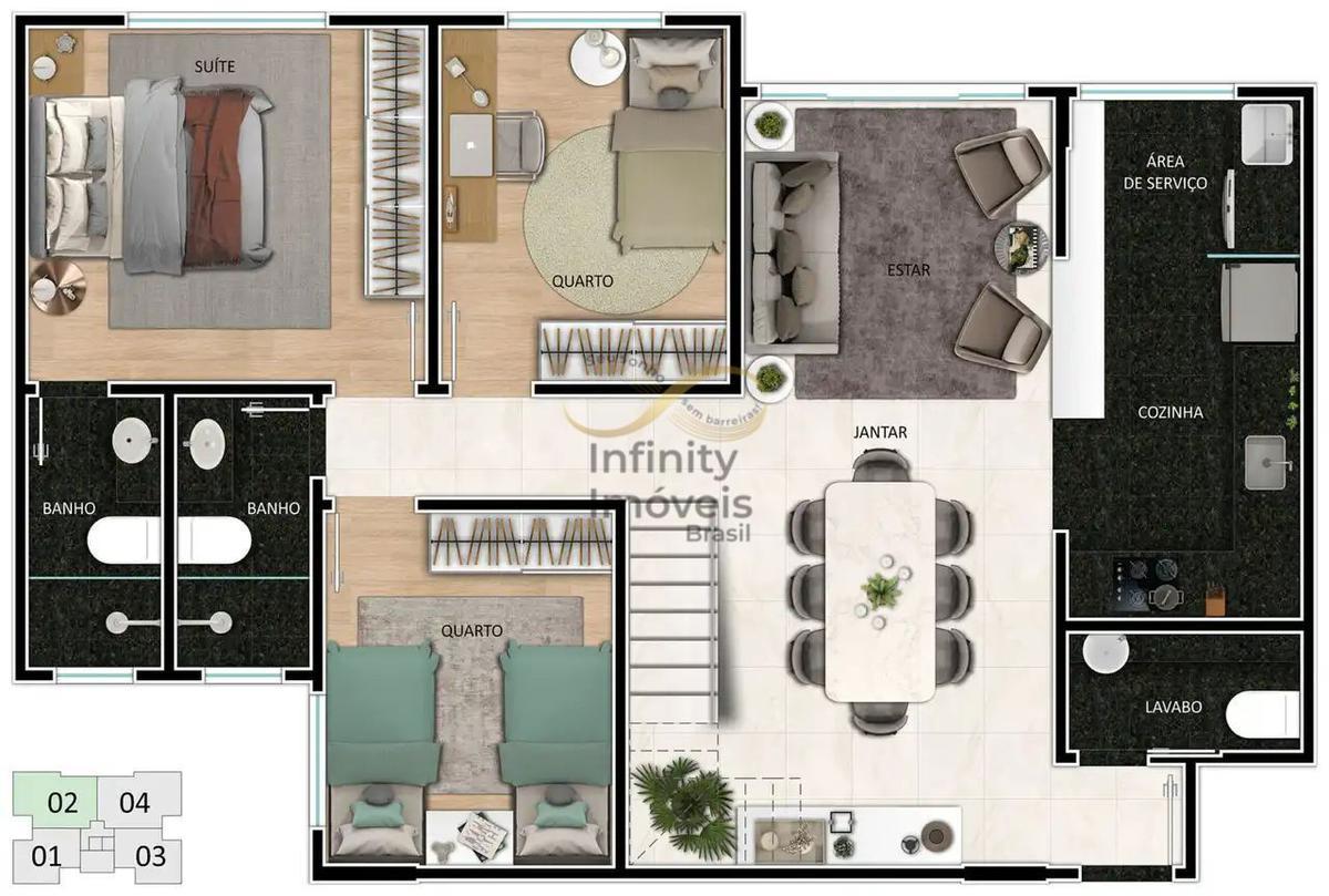 Apartamento, Santo Antônio, 2 Quartos