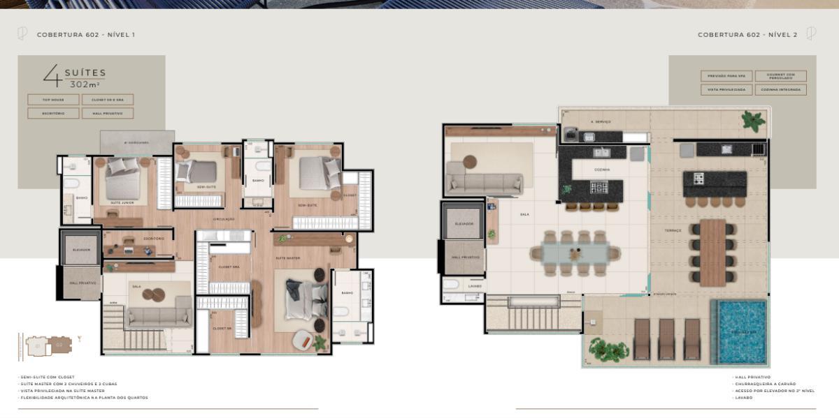 Apartamento, Ouro Preto, 4 Quartos, 4 Vagas, 4 Suítes