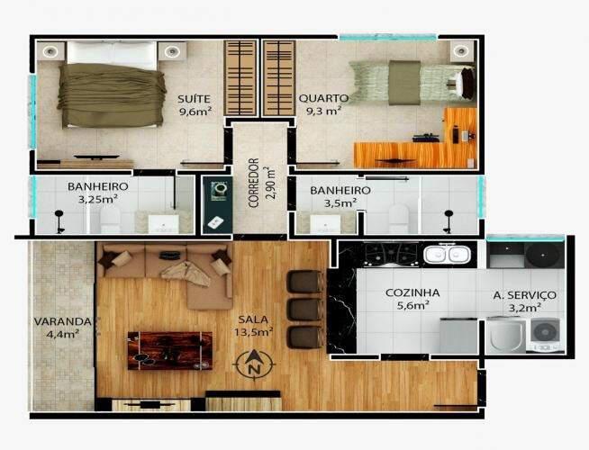 Apartamento, São Lucas, 2 Quartos, 2 Vagas, 1 Suíte